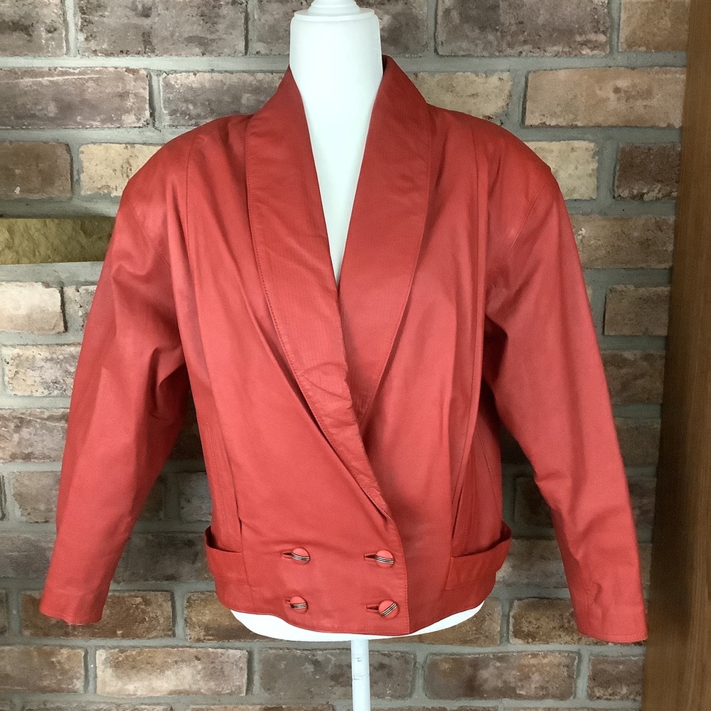WILSONS Suede & Leather Deep-V Plunge Double Breasted Moto Jacket—SZ. Me…